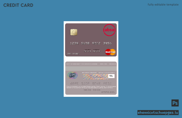 Südafrika Absa Group Limited Mastercard Beispielvorschau